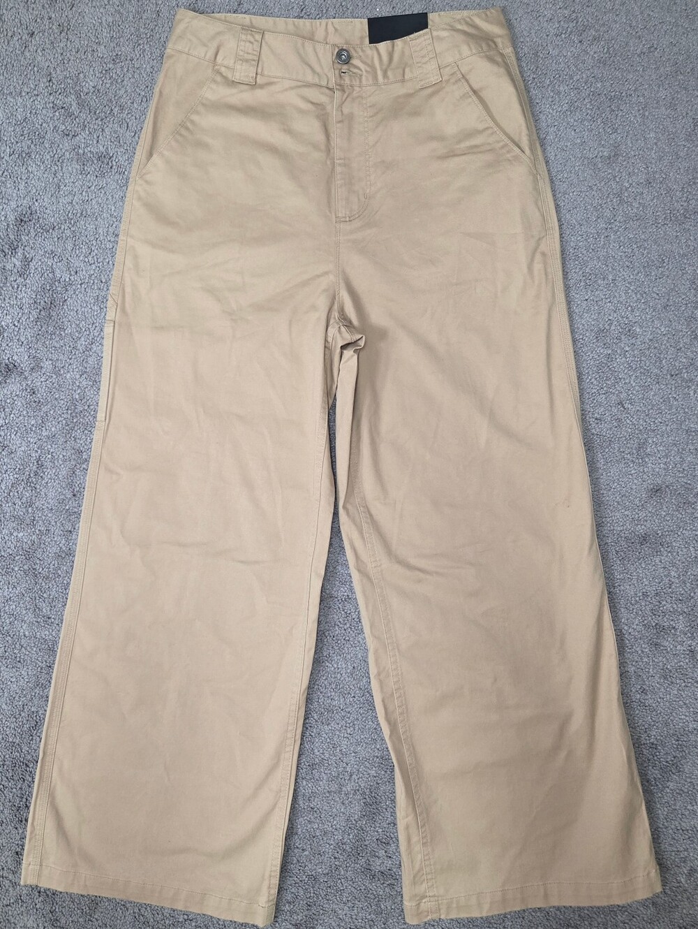 Converse Men's Beige Twill Cargo Pants 31W Flat Front Straight Leg Pockets